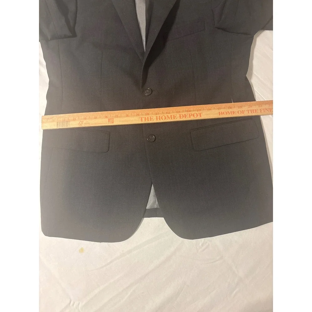 Pronto Uomo Blazer Jacket Mens 42 Charcoal Gray Two Button Sport Coat
